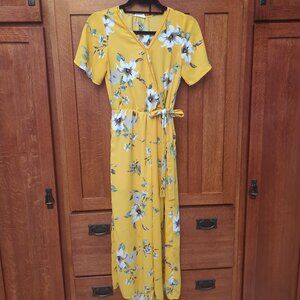 Sienna Sky Yellow White Flower Jumpsuit XS